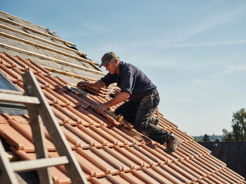 dachówka betonowa na dachu