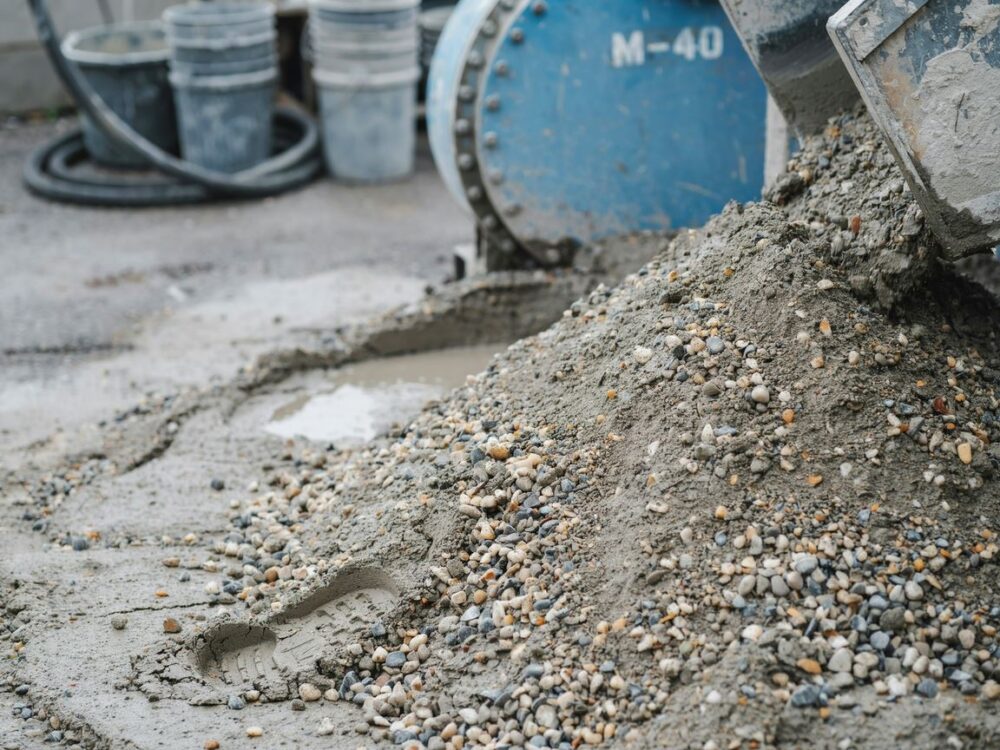 półsuchy beton w betoniarni