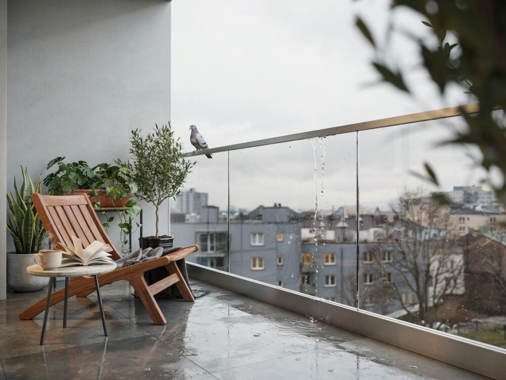 przezroczysta osłona na balkon